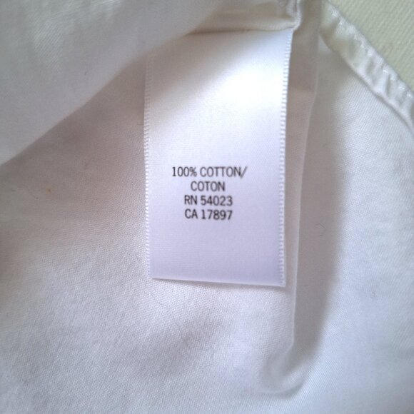 Banana Republic White Button Down 100% Cotton Short Sleeve Top - Picture 6 of 8